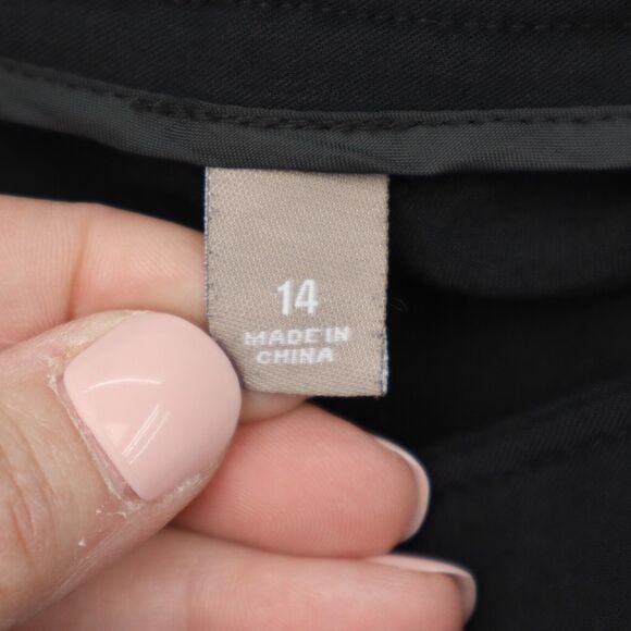 Roz Ali Pants Womens 14 Black High Rise Button Zip Stretch The Classic Fit - Picture 3 of 16